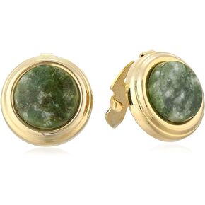 1928 Jewelry Vintage-Style Genuine Semi-Precious Round Button Cover