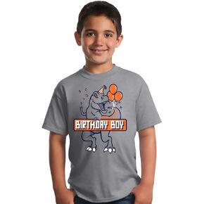 Birthday Boy T-Rex | Dinosaur Birthday Party, Dino Themed B-Day Unisex T-Shirt - (Youth,S)