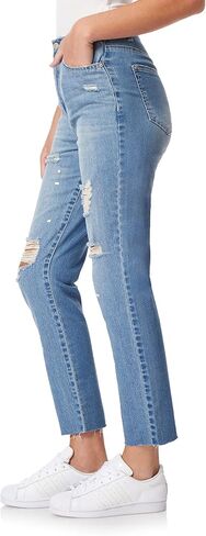 WallFlower Women's Mom Curvy Ankle Denim High-Rise Insta Stretch Juniors Jeans in Saudi Arabia