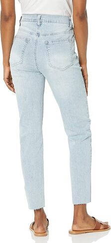WallFlower Women's Mom Curvy Ankle Denim High-Rise Insta Stretch Juniors Jeans in Saudi Arabia