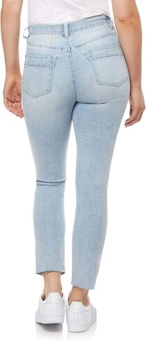 WallFlower Women's Mom Curvy Ankle Denim High-Rise Insta Stretch Juniors Jeans in Saudi Arabia