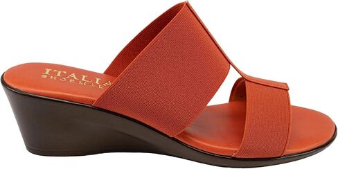 صانعو الأحذية الإيطاليون Sadey قماش مرن على شكل حرف H صنادل ويدج للنساء ليوبارد 6 in Kuwait