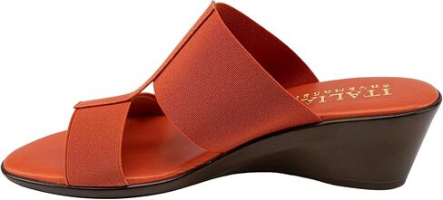 صانعو الأحذية الإيطاليون Sadey قماش مرن على شكل حرف H صنادل ويدج للنساء ليوبارد 6 in Kuwait