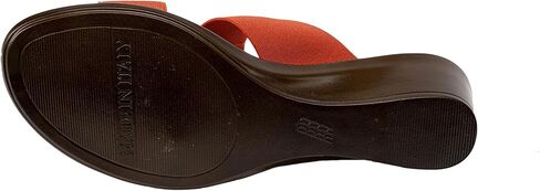 صانعو الأحذية الإيطاليون Sadey قماش مرن على شكل حرف H صنادل ويدج للنساء ليوبارد 6 in Kuwait