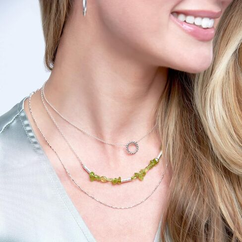 Silpada 'Dash & Dot' Charm Chain Necklace in Polished Sterling Silver in Saudi Arabia