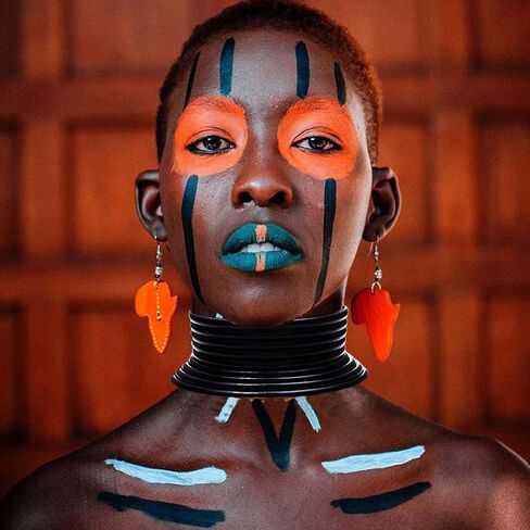 Barode African Choker Necklaces Chunky Black Bib Statement Necklace Choker National Tribal Necklace Costume Jewelry Set for Women and Girls in Kuwait