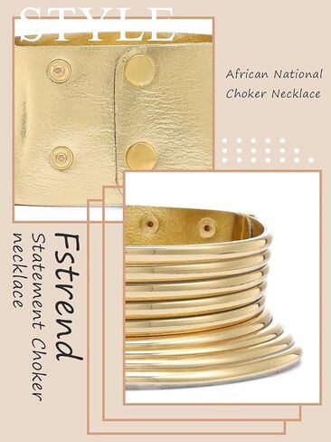 قلادات من أطواق إفريقية مميزة مكونة من 4 قطع من فريند، مصنوعة من سبائك الزنك، خالية من الأحجار الكريمة, سبيكة زنك, بدون أحجار كريمة in Kuwait