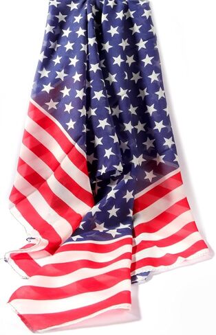 OTATEAN Fashion USA Flag Scarfs For Women Cozy Lightweight Flag Scarves for Women, Multicolor, Mudium in Kuwait