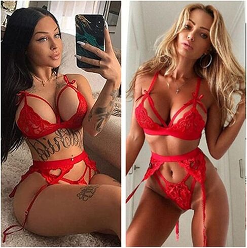 مجموعة الملابس الداخلية النسائية الرباط الرباط الحزام Strappy الصدرية واللباس الداخلي مجموعة تيدي بيبي دول ارتداءها مجموعة Bralette مثير in Kuwait