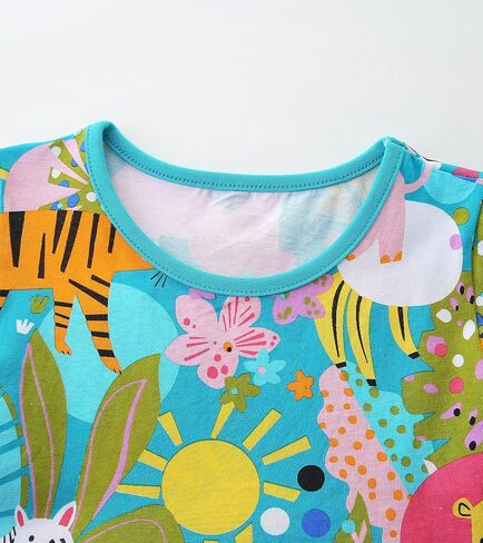 Toddler Girl Summer Dress Cotton Casual Short Sleeves Cute Easter Dresses Clothes Size 2-7T in Saudi Arabia