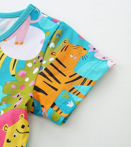 Toddler Girl Summer Dress Cotton Casual Short Sleeves Cute Easter Dresses Clothes Size 2-7T in Saudi Arabia