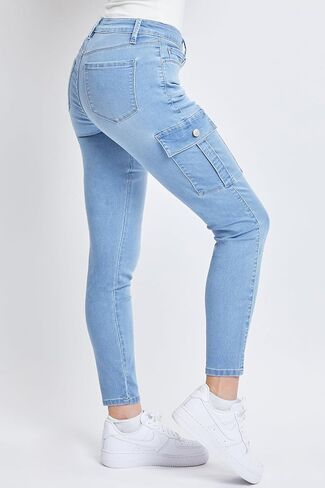 YMI Women's Hyperdenim Skinny Cargo Jeans in Saudi Arabia