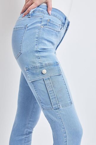 YMI Women's Hyperdenim Skinny Cargo Jeans in Saudi Arabia