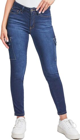 YMI Women's Hyperdenim Skinny Cargo Jeans in Saudi Arabia