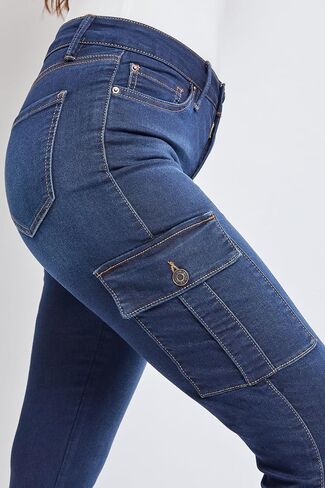 YMI Women's Hyperdenim Skinny Cargo Jeans in Saudi Arabia