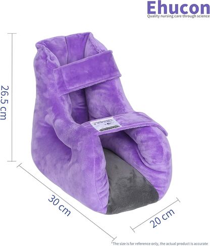 Ehucon Velour Heel Protector for Pressure Sores,Velvet Bed Sore Cushions Relief Heel Pain from Ulcers,Foot Elevation Ankle Pillow for Bedridden Patients（Pack of 1 pcs） in Kuwait