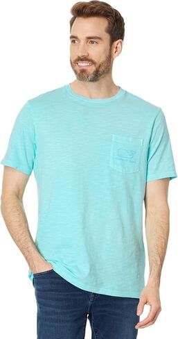 vineyard vines Men's Ss Grmnt Dyd Vintage Whale Pocket Tee in Saudi Arabia