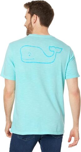 vineyard vines Men's Ss Grmnt Dyd Vintage Whale Pocket Tee in Saudi Arabia