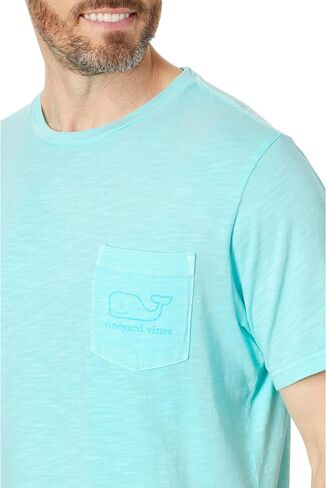 vineyard vines Men's Ss Grmnt Dyd Vintage Whale Pocket Tee in Saudi Arabia