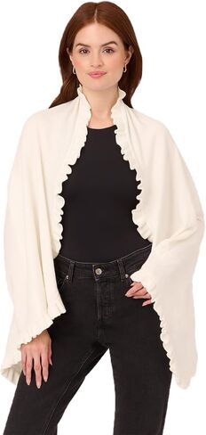 Adrianna Papell Women's Ruffled S'HUG® with Hidden Tunnel Sleeves in Saudi Arabia
