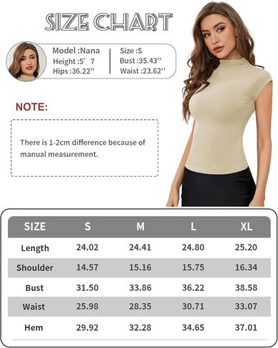 KTILG Summer Tank Tops Cotton Sleeveless Turtlenecks for Women Ribbed Going Out Shirts Fitted Fashion Trendy in Saudi Arabia