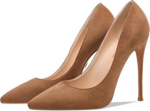 Leona - Women's Classic & Sexy Pointed Toe Slip on Pumps with 5" Stiletto High Heels. Handmade to Perfection. in Kuwait
