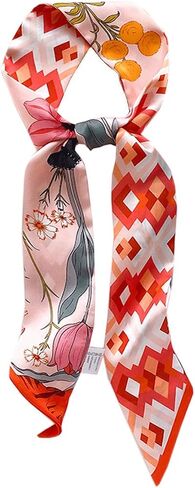 Versatile Silk Like Skinny Scarf Narrow Neckerchief Women’s Fashion Bag Ribbon Scarf Headbands Trendy Hair Band in Saudi Arabia