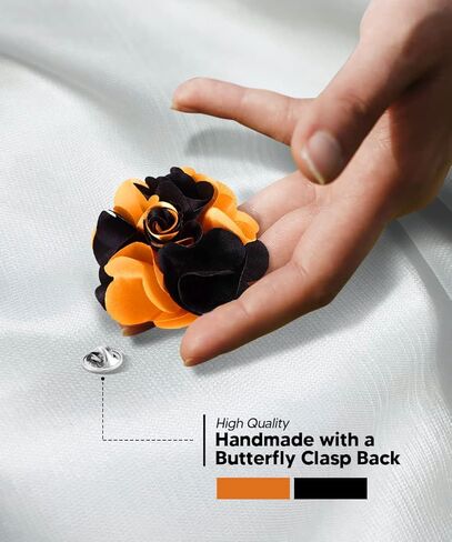 دبوس VITTORIO VICO الرجالي الرسمي بدرجتين من الزهرة: دبوس الزهور اكسسوارات الدبابيس للبدلة أو السهرة in Kuwait