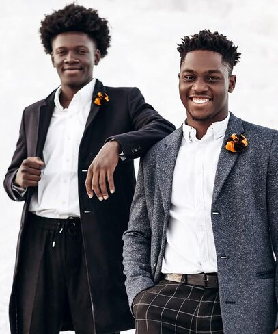 دبوس VITTORIO VICO الرجالي الرسمي بدرجتين من الزهرة: دبوس الزهور اكسسوارات الدبابيس للبدلة أو السهرة in Kuwait