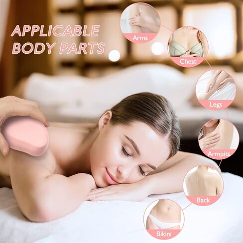 كاكوما اداة ازالة الشعر الكريستالية لازالة الشعر بدون الم للنساء والرجال للذراعين والساقين والظهر والصدر لازالة الشعر بدون شفرات لون زهري in Kuwait