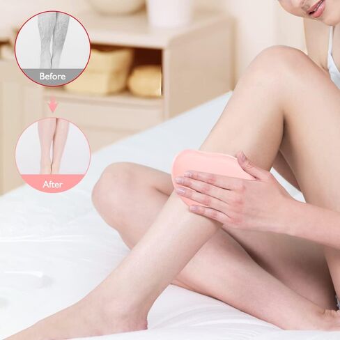 كاكوما اداة ازالة الشعر الكريستالية لازالة الشعر بدون الم للنساء والرجال للذراعين والساقين والظهر والصدر لازالة الشعر بدون شفرات لون زهري in Kuwait