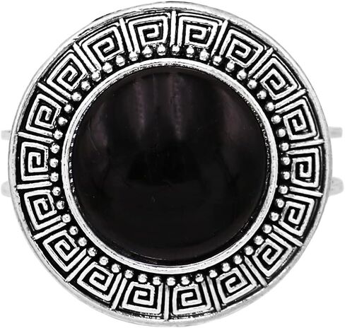 Rosemarie Collections Women's Western Style Large Natural Howlite Stone Hinged Statement Bangle Bracelet, 6.5" in Saudi Arabia