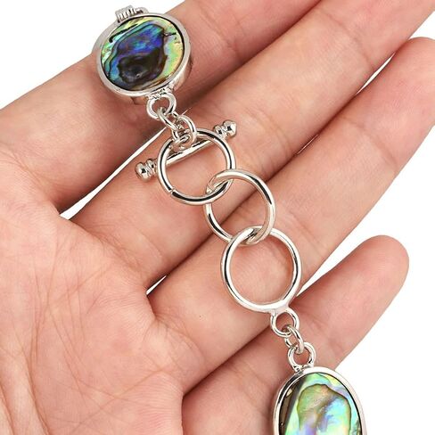 TUMBEELLUWA Natural Abalone Shell Bracelet for Unisex, Rainbow Sea Shell Bangle with Adjustable Link in Saudi Arabia