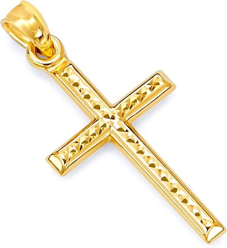 مجموعة المجوهرات الفاخرة GoldenMine 14 ك قلادة صليب دينية من الذهب الأصفر in Kuwait
