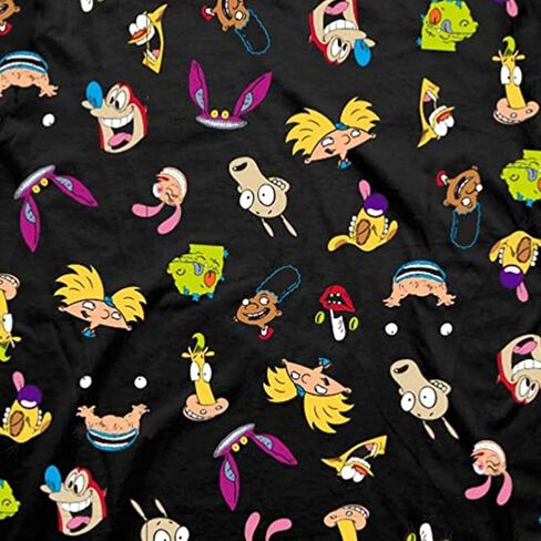قميص Nickelodeon الكلاسيكي للرجال في التسعينيات - تي شيرت Rugrats وInvader Zim وRen & Stimpy وHey Arnold الكلاسيكي in Saudi Arabia