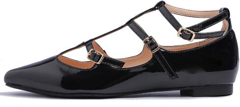 أحذية FEVERSOLE النسائية المدببة Mary Jane ذات الحزام الأنيق سهلة الارتداء in Kuwait