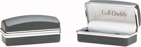 Silver Ball Football Cufflinks with Hard-Sided Presentation Box for Football Symbols Designs Player Fans Shirt Cuff Buttons Special Occasions Cufflink Storage Travel Box Silver-Tone in Saudi Arabia