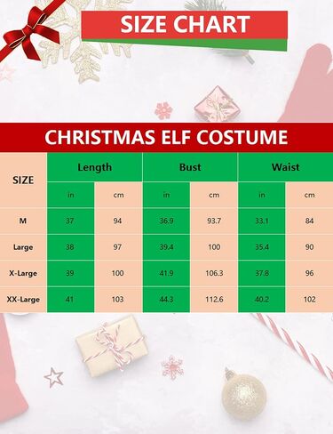 Miulruma النساء عيد الميلاد قزم زي للبالغين سانتا مساعد زي عيد الميلاد الزي مع قزم قبعة الأحذية حزام جوارب مخططة in Kuwait