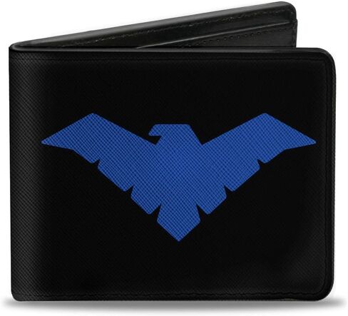 Buckle-Down Unisex-Adult's Pu Bifold Wallet-Nightwing Issue #1 Welcome to Gotham Cover Pose/Logo Black/Gray/Red in Saudi Arabia