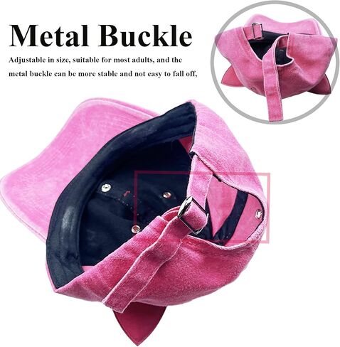 قبعة بيسبول بأذني القطط مع نظارات شمسية، قبعة أبي مضحكة عتيقة مغسولة للنساء والرجال in Kuwait