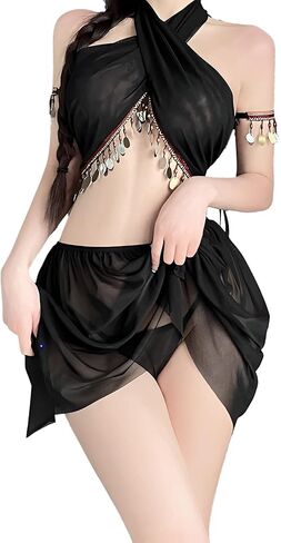 paloli Sexy Costume For Women Exotic Set Inspired By Ancient Persian And Egyptian Dance Costumes Roleplay Lingerie in Kuwait