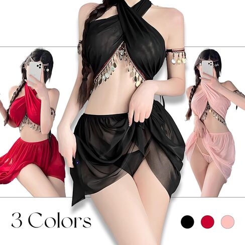 paloli Sexy Costume For Women Exotic Set Inspired By Ancient Persian And Egyptian Dance Costumes Roleplay Lingerie in Kuwait
