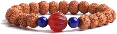 الملونة بلينغ اليدوية بذور Rudraksha التبتية سوار المعصم التأمل الخرز الصلاة مالا تمتد سوار بوذا اليوغا للنساء والرجال المجوهرات in Saudi Arabia