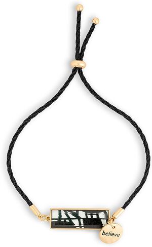 DEMDACO + ArtLifting Original Art Bold Black and White Believe Adjustable Bracelet in Saudi Arabia