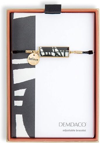DEMDACO + ArtLifting Original Art Bold Black and White Believe Adjustable Bracelet in Saudi Arabia
