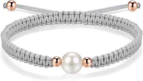 JENDEAR Pearl Braided Bracelets for Women Girls Friendship Couple Rope Bracelets Handmade Jewelry in Saudi Arabia