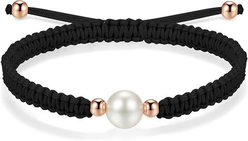 JENDEAR أساور مضفرة باللؤلؤ للنساء والفتيات الصداقة زوجين أساور مجوهرات مصنوعة يدويًا in Kuwait