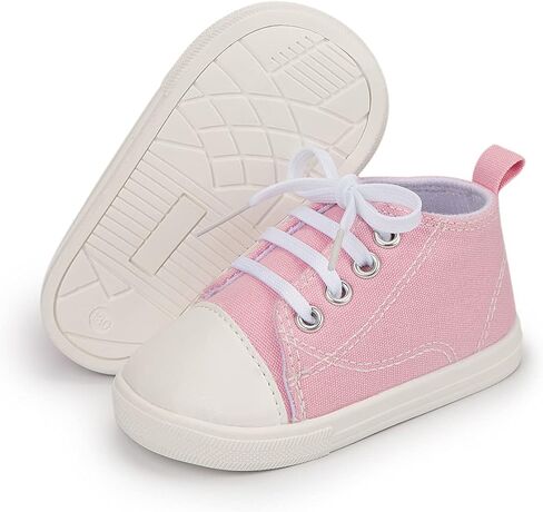 CENCIRILY Baby Boys Girls Canvas Sneakers Newborn High Top Ankle Shoes Toddler Oxford Casual Walking Shoes in Saudi Arabia
