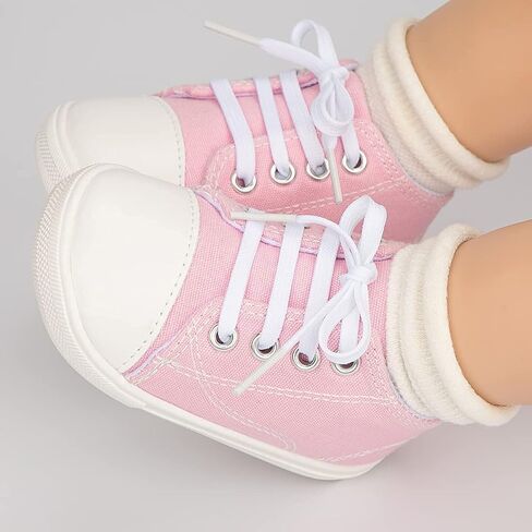 CENCIRILY Baby Boys Girls Canvas Sneakers Newborn High Top Ankle Shoes Toddler Oxford Casual Walking Shoes in Saudi Arabia