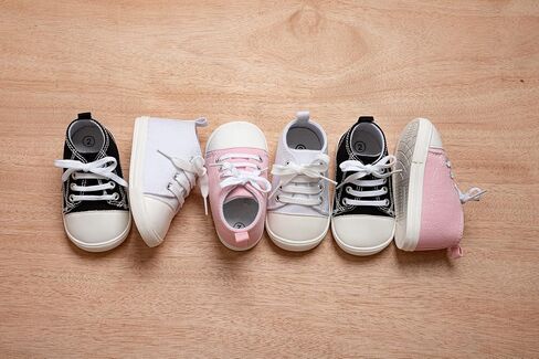 CENCIRILY Baby Boys Girls Canvas Sneakers Newborn High Top Ankle Shoes Toddler Oxford Casual Walking Shoes in Saudi Arabia